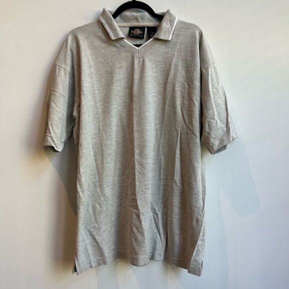 Santana Grey 100% Cotton Polo Shirt Size Large - Picture 1 of 6